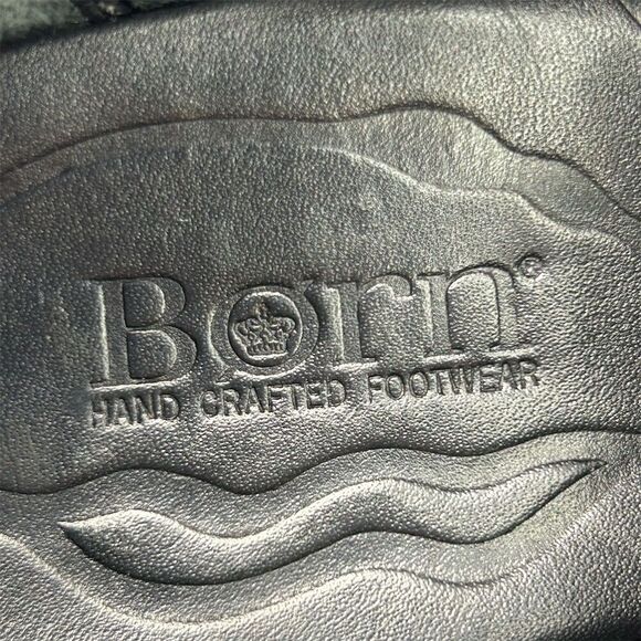 Born Women's Black Leather Western Ankle Booties Size 7.5 Harness Strap Zip - Picture 14 of 14